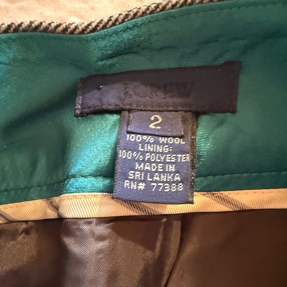 J. Crew Wool Tweed Front pleat skirt Size 2 - Picture 7 of 12